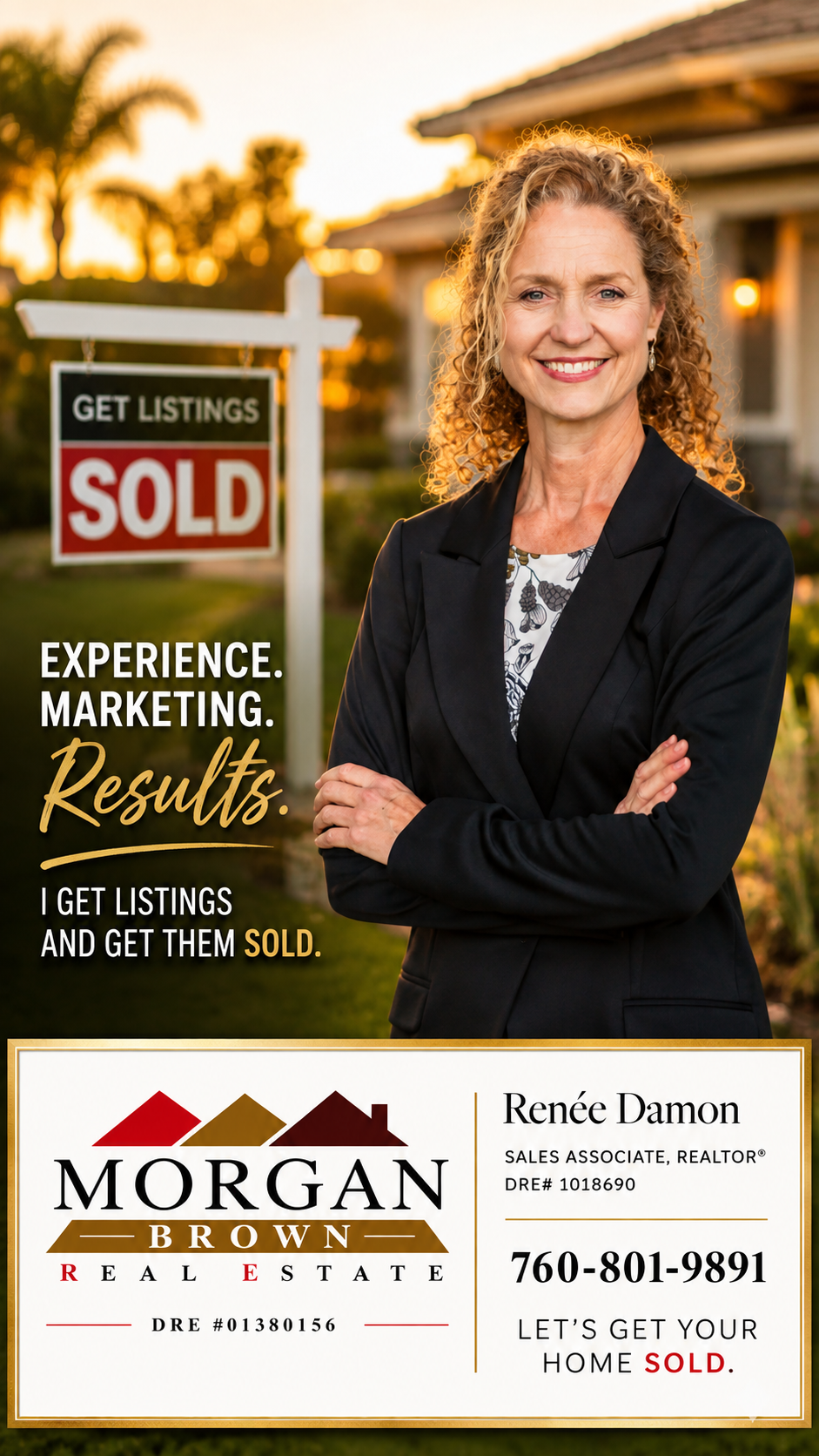 Renée Damon, Sales Associate and REALTOR® with Morgan Brown Real Estate — I get listings and get them sold
